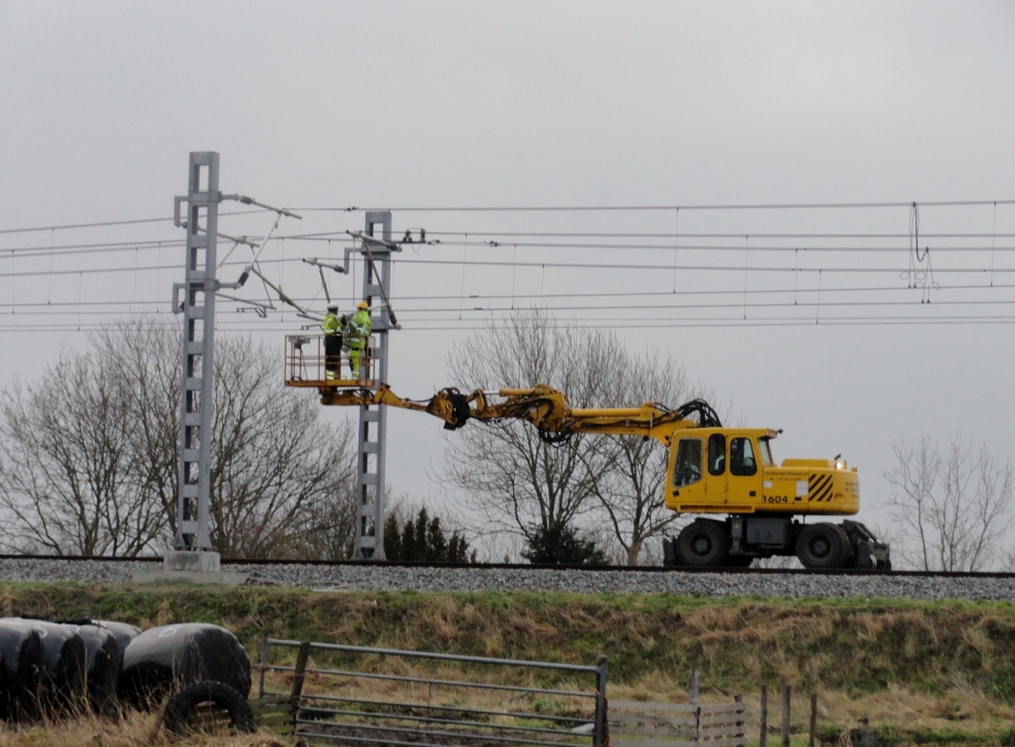 Werken aan het spoor